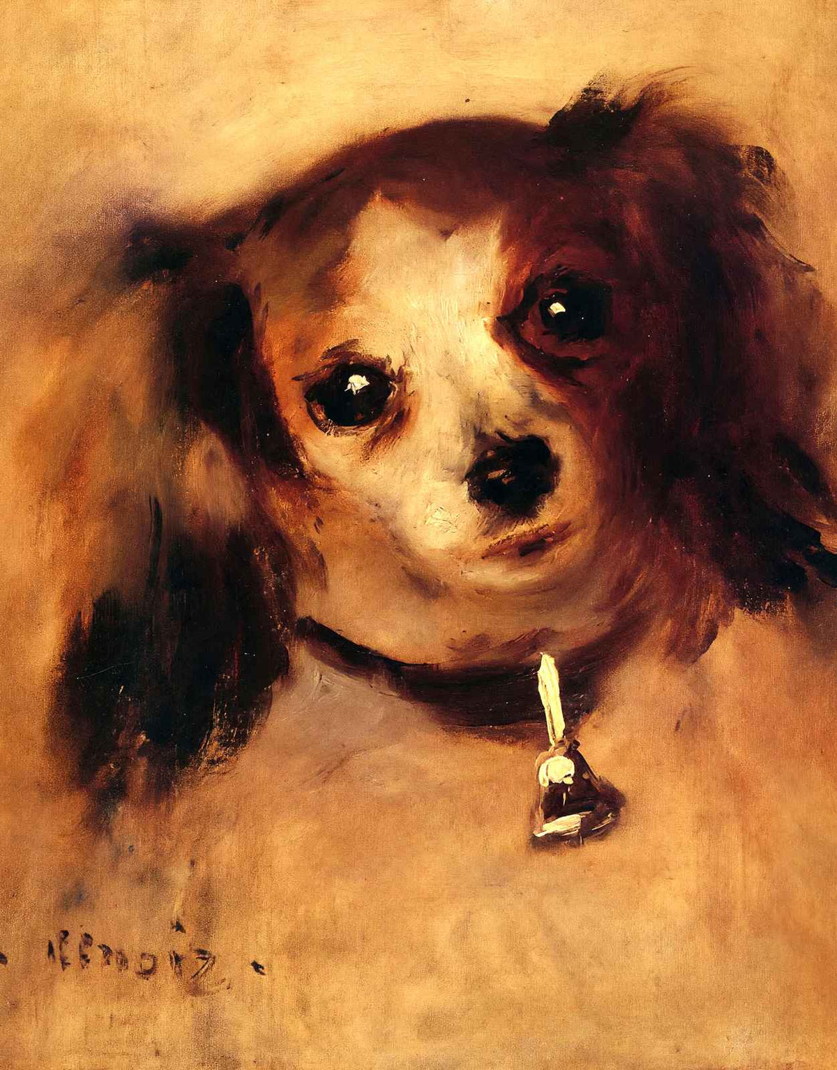 Head of a Dog 1870 Painting by Pierre-Auguste Renoir Fine Art Print (6 Sizes)