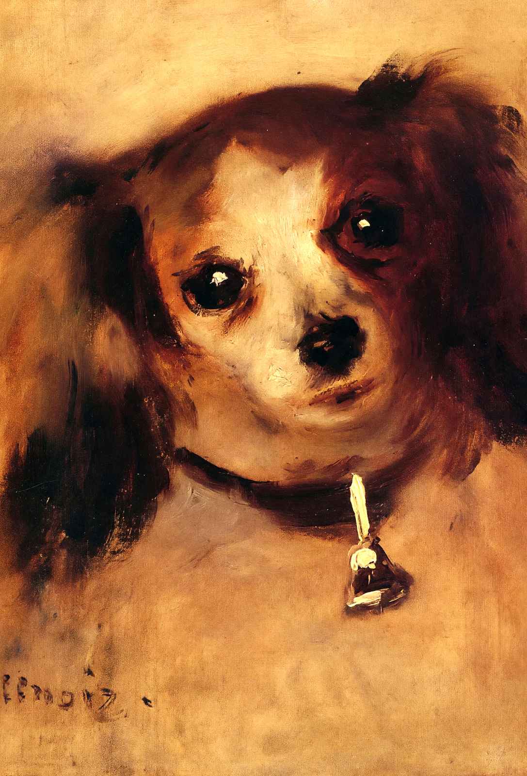 Head of a Dog 1870 Painting by Pierre-Auguste Renoir Fine Art Print (6 Sizes)