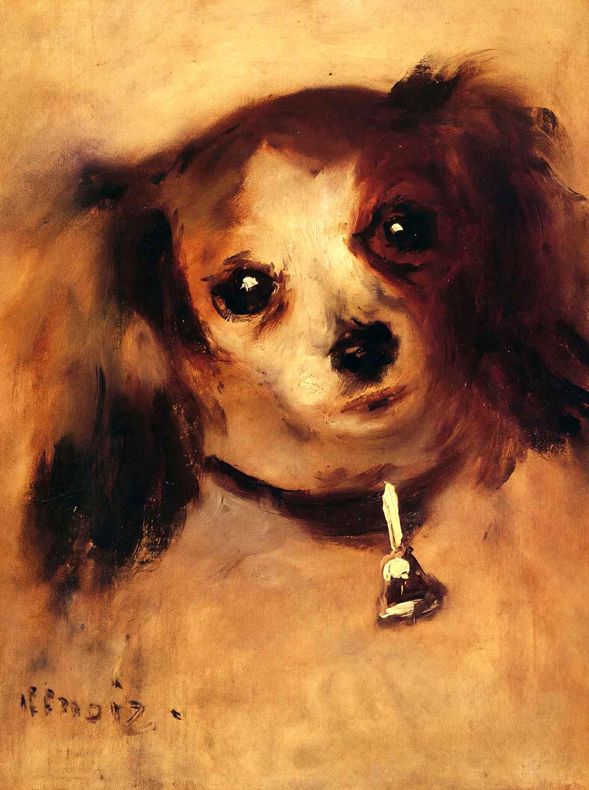 Head of a Dog 1870 Painting by Pierre-Auguste Renoir Fine Art Print (6 Sizes)