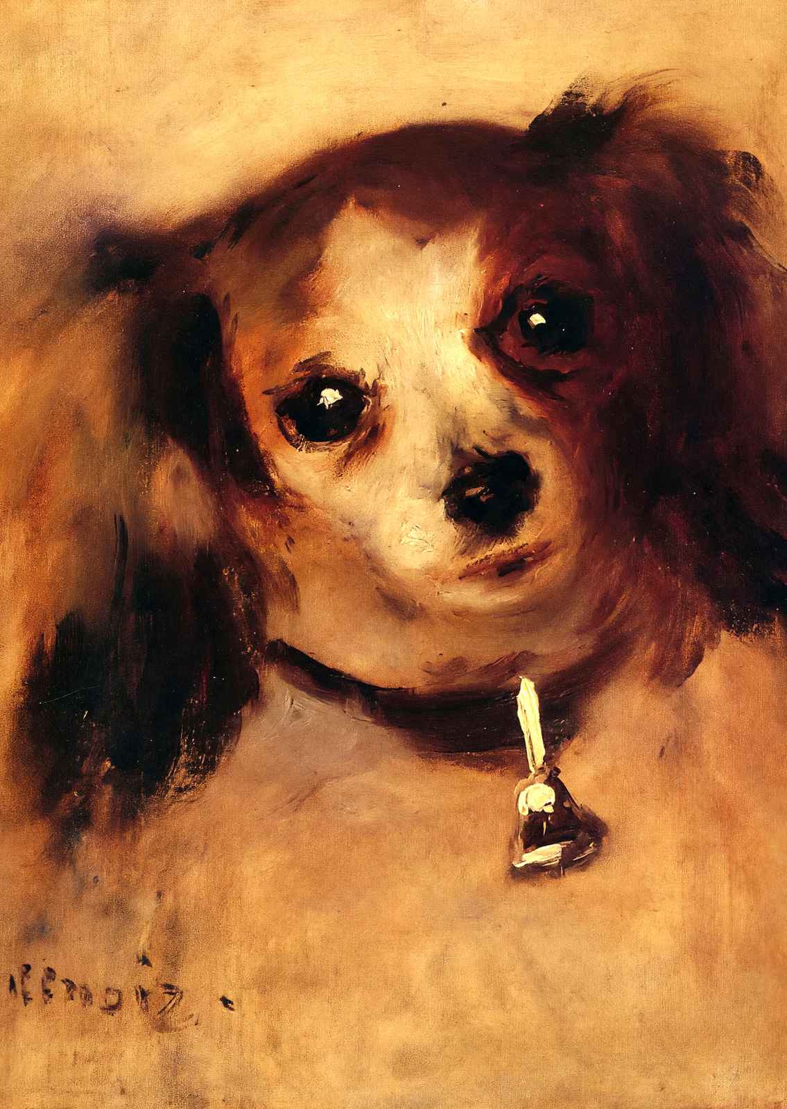 Head of a Dog 1870 Painting by Pierre-Auguste Renoir Fine Art Print (6 Sizes)