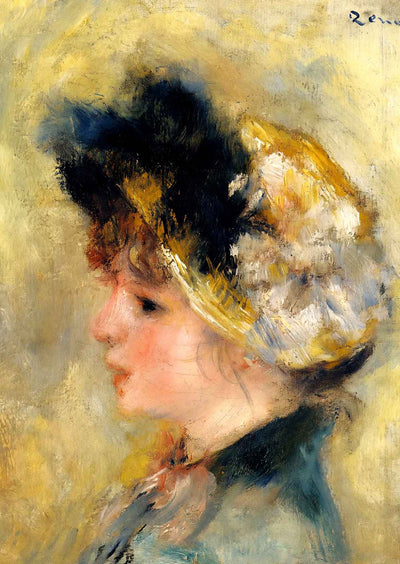 Head of a Young Girl 1878 Painting by Pierre-Auguste Renoir Art Print (6 Sizes)