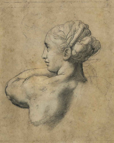 Head of a Woman painting print by Raphael (1520)