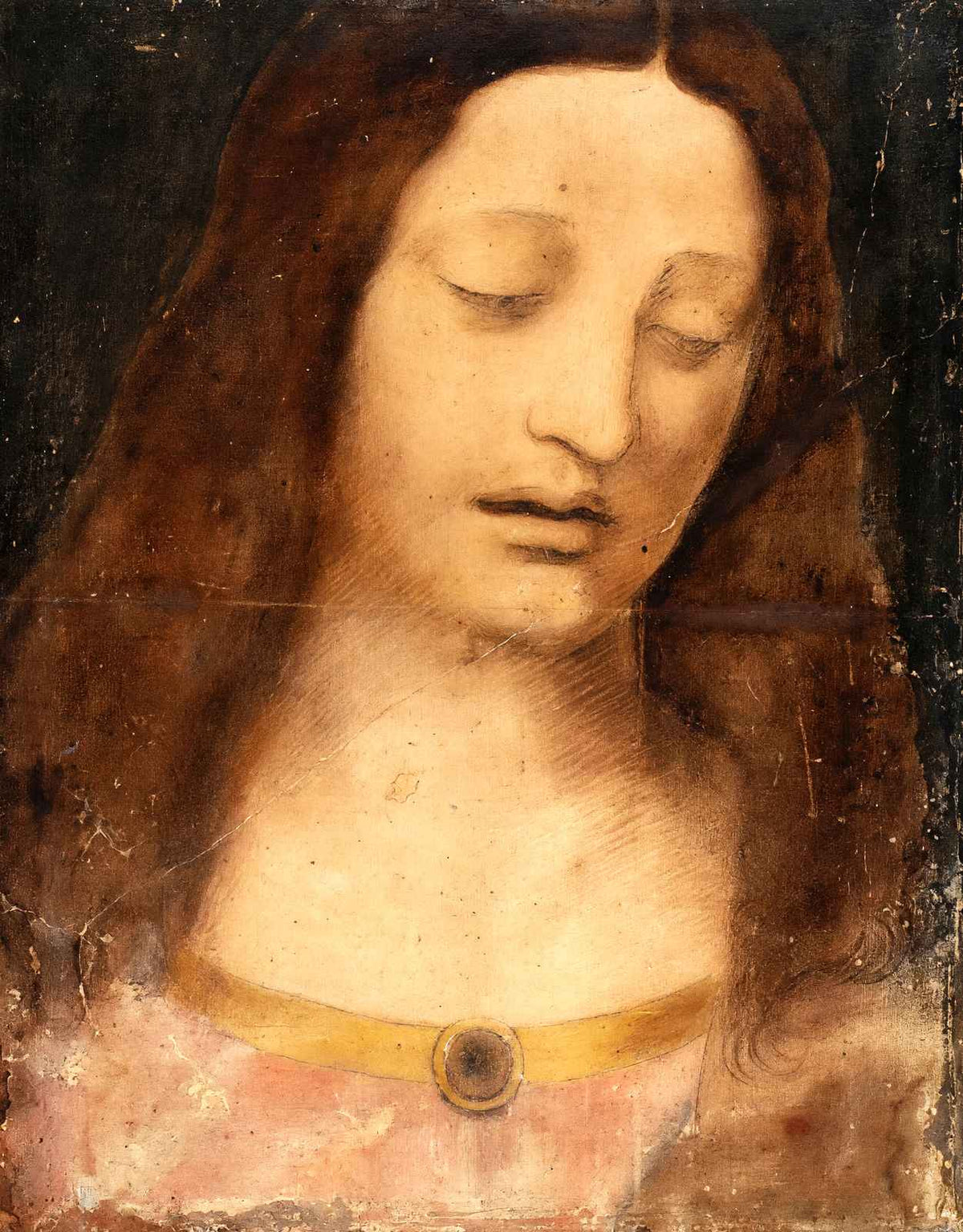 Head of Christ Fine Art Print 1495 Painting by Leonardo da Vinci (6 Sizes)