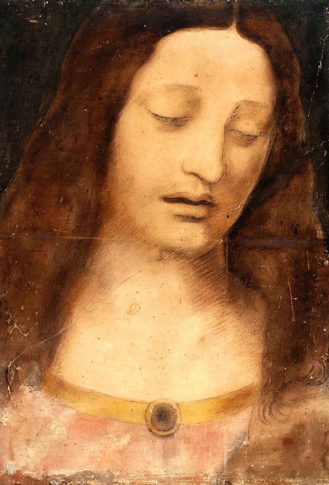 Head of Christ Fine Art Print 1495 Painting by Leonardo da Vinci (6 Sizes)