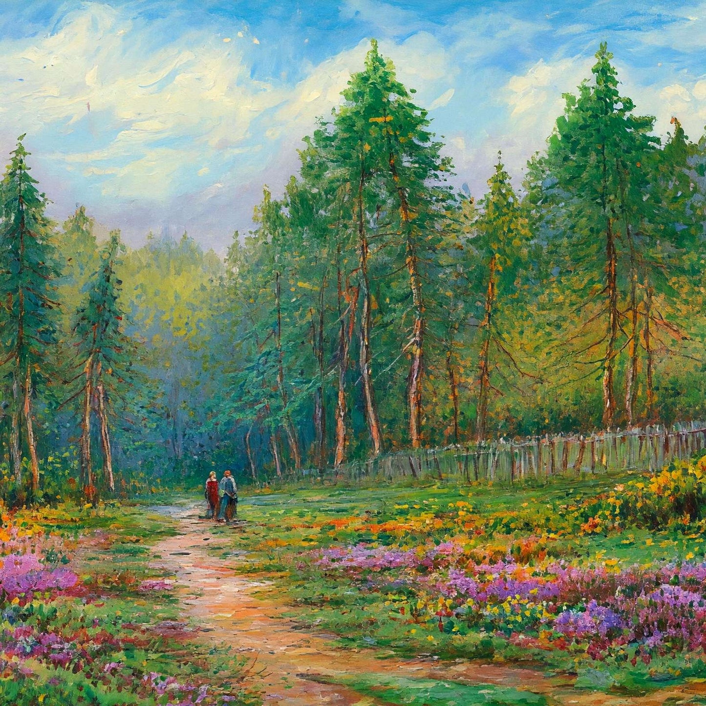 Heather and Pine Wood New Forest in 1929 Art Print (7 Sizes) - Acid Free