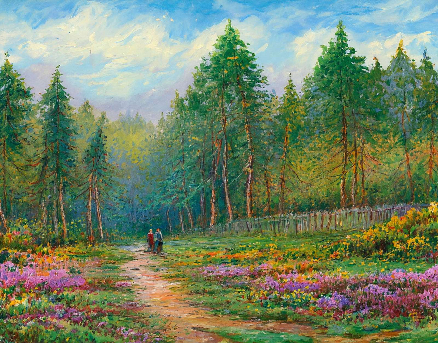 Heather and Pine Wood New Forest in 1929 Art Print (7 Sizes) - Acid Free