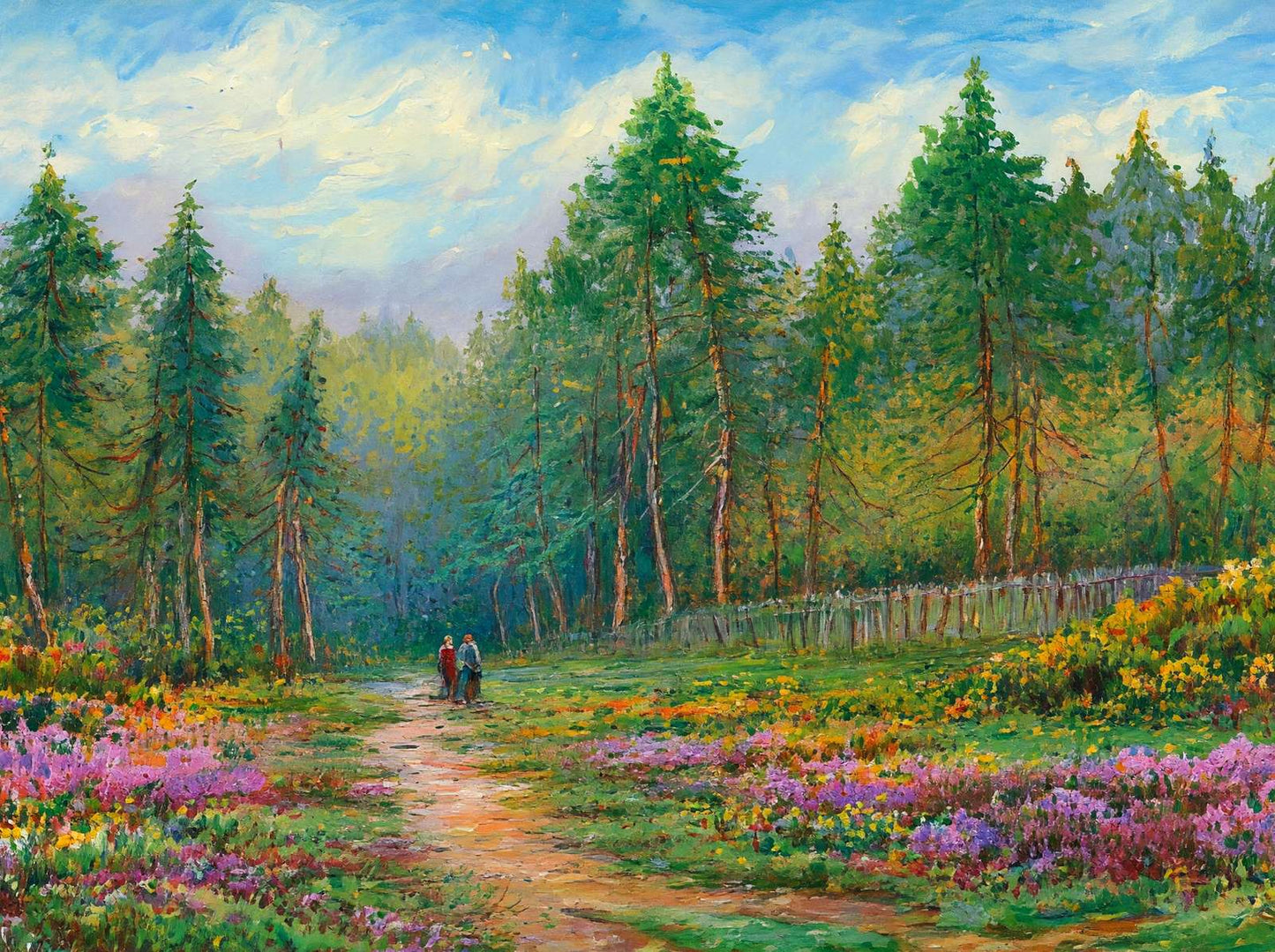 Heather and Pine Wood New Forest in 1929 Art Print (7 Sizes) - Acid Free