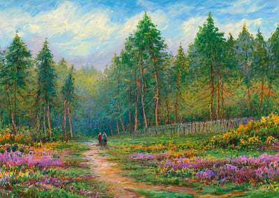 Heather and Pine Wood New Forest in 1929 Art Print (7 Sizes) - Acid Free