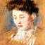 Head of Julie, Looking Down Art Print 1909 Painting by Mary Cassatt (6 Sizes)