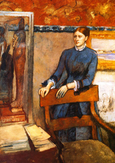 Helene Rouart in Her Father S Study 1886 by Edgar Degas Art Print (6 Sizes)