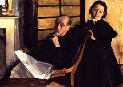 Henri De Gas and His Neice, Lucie Degas Art Print 1876 by Edgar Degas (6 Sizes)