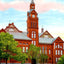 High School Akron Ohio in 1907 Vintage Print (7 Sizes) - Premium Quality