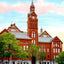 High School Akron Ohio in 1907 Vintage Print (7 Sizes) - Premium Quality