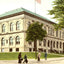 High School, Northampton, Massachusetts in 1907 Vintage Print (7 Sizes)