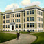 High School, Woburn, Massachusetts in 1909 Vintage Print (7 Sizes)