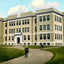 High School, Woburn, Massachusetts in 1909 Vintage Print (7 Sizes)