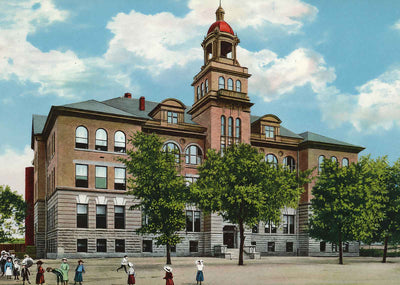High School Paducah KY in 1906 Vintage Print (7 Sizes) - Enhanced