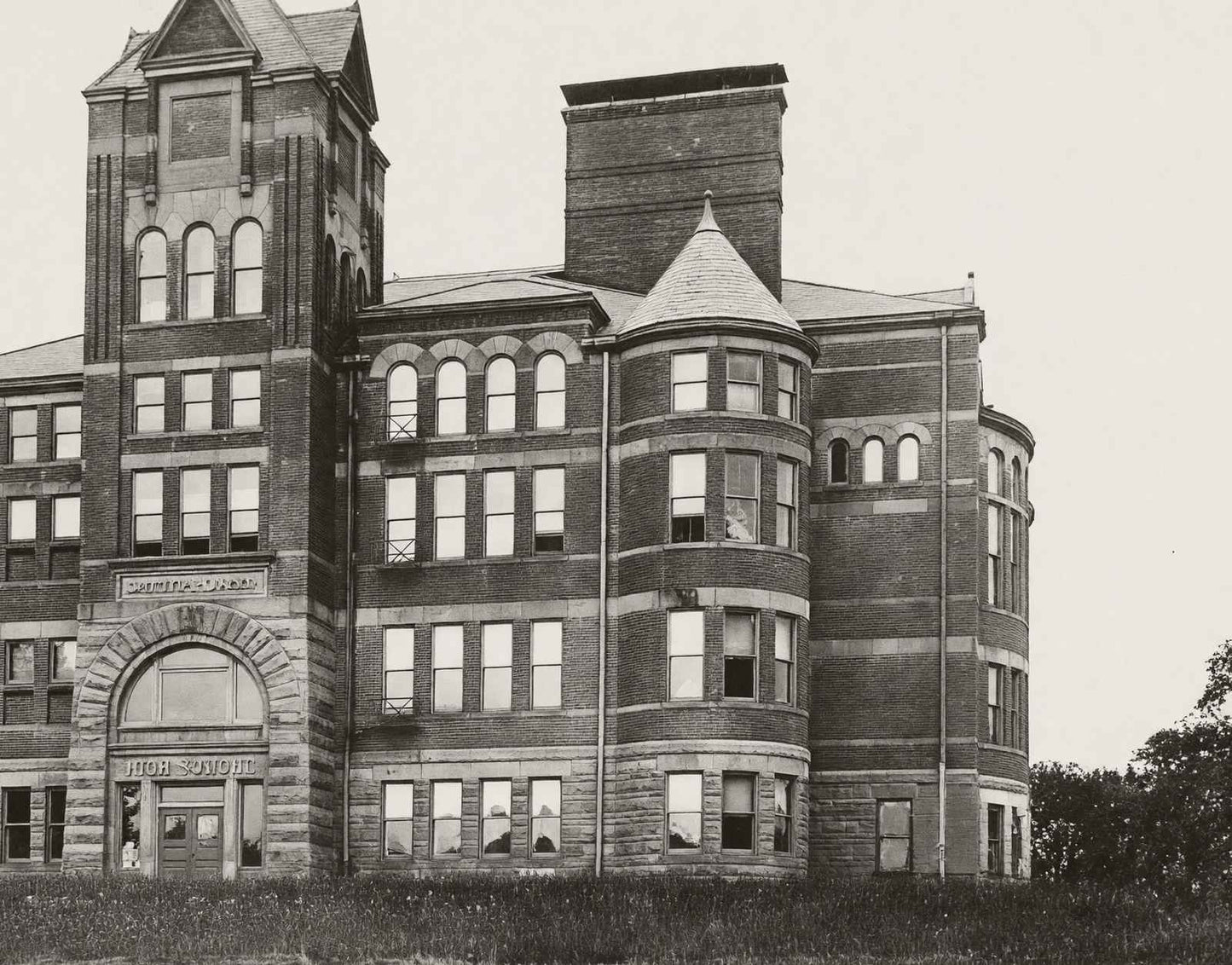 High School Marshalltown Iowa in 1905 Vintage Photo Print (7 Sizes) - Retouched