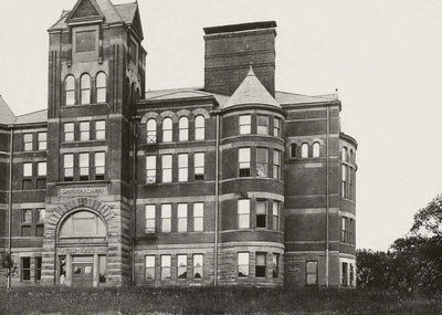High School Marshalltown Iowa in 1905 Vintage Photo Print (7 Sizes) - Retouched