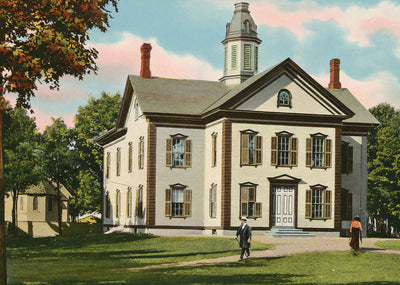 High School Randolph VT Vintage Print (7 Sizes) - Enhanced