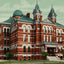 High School Houston in 1906 Vintage Print (7 Sizes) - Restored