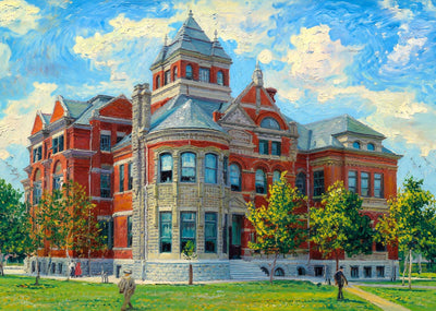 High School Fort Worth in 1906 Art Print (7 Sizes) - Premium Print
