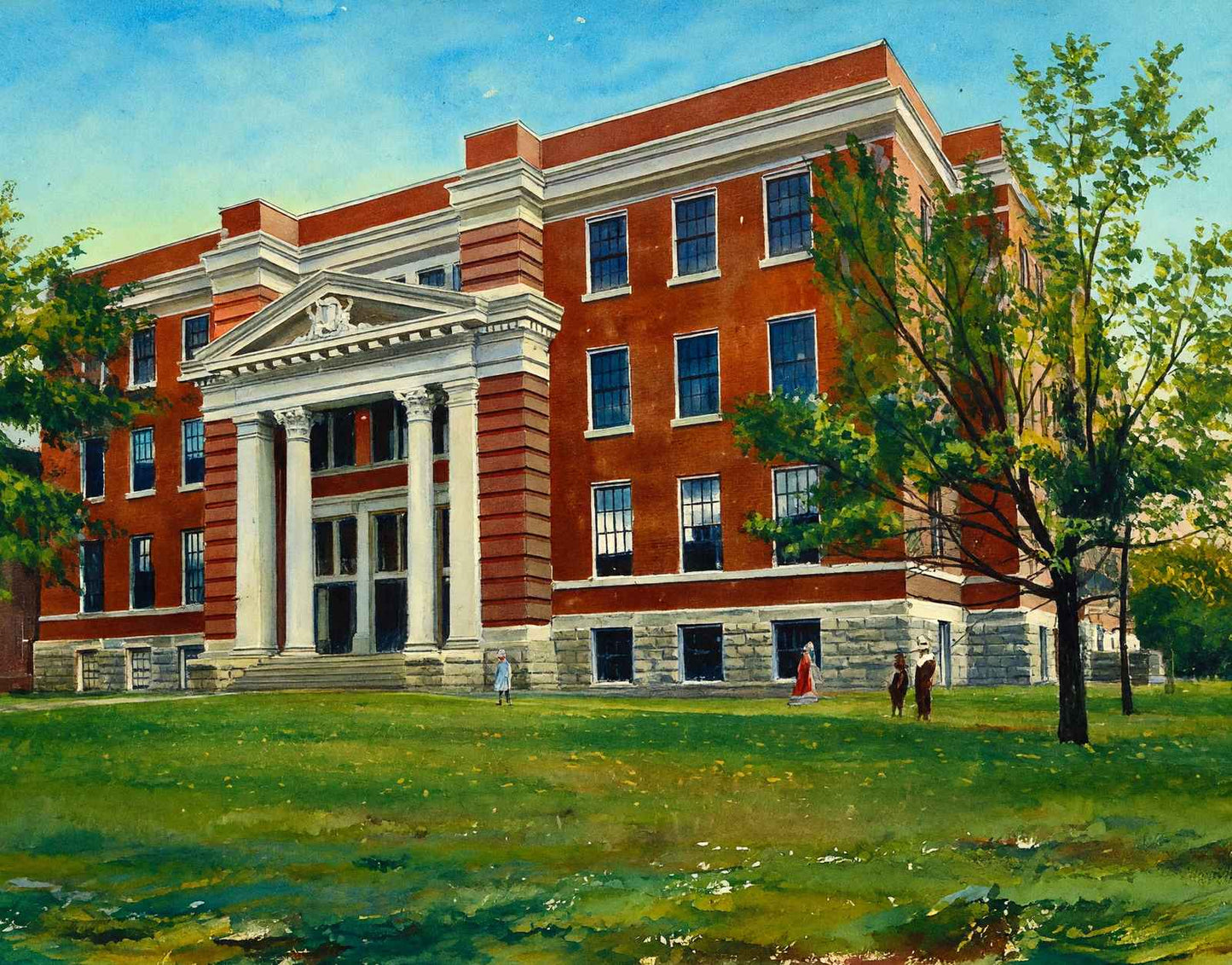 High School Building Little Rock AR Art Print (7 Sizes) - Acid Free