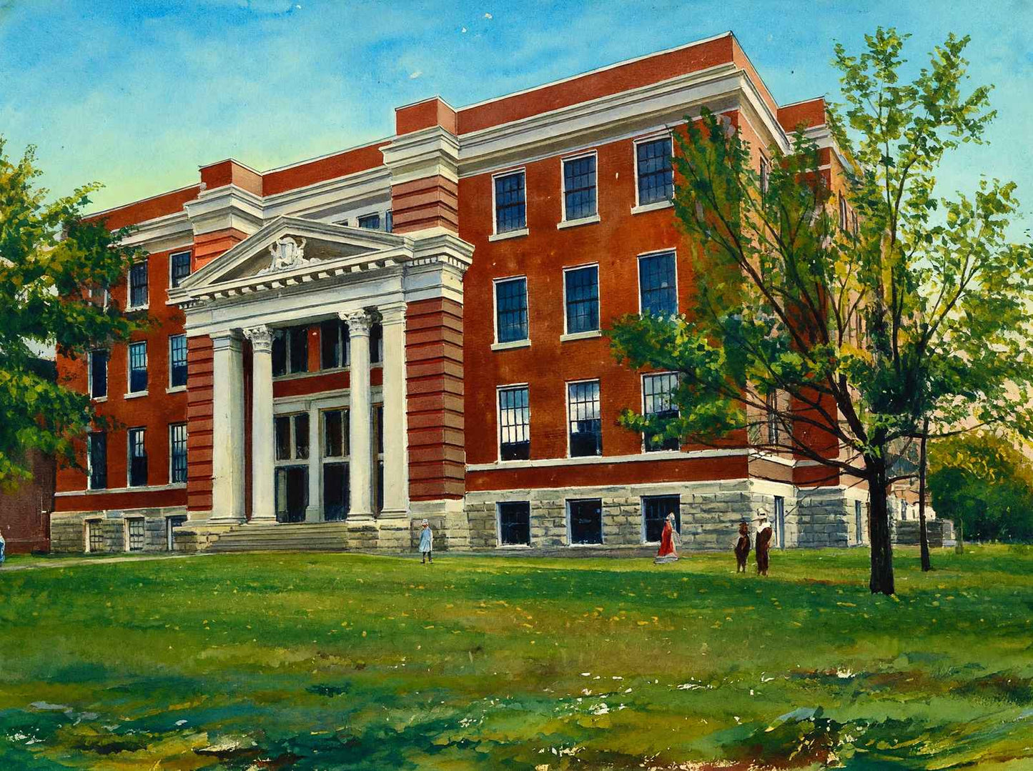 High School Building Little Rock AR Art Print (7 Sizes) - Acid Free