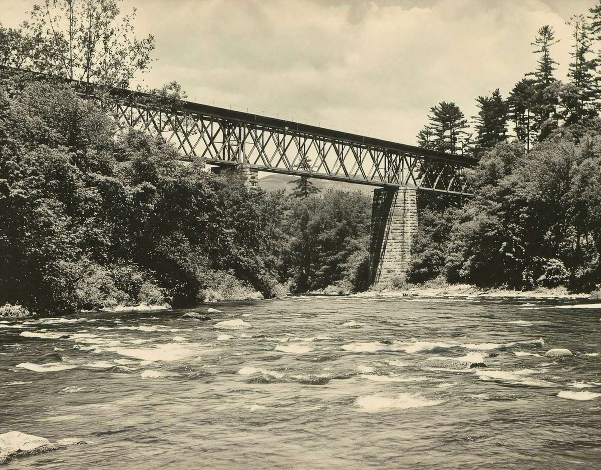 High Bridge Claremont NH in 1905 Vintage Print (7 Sizes) - Retouched