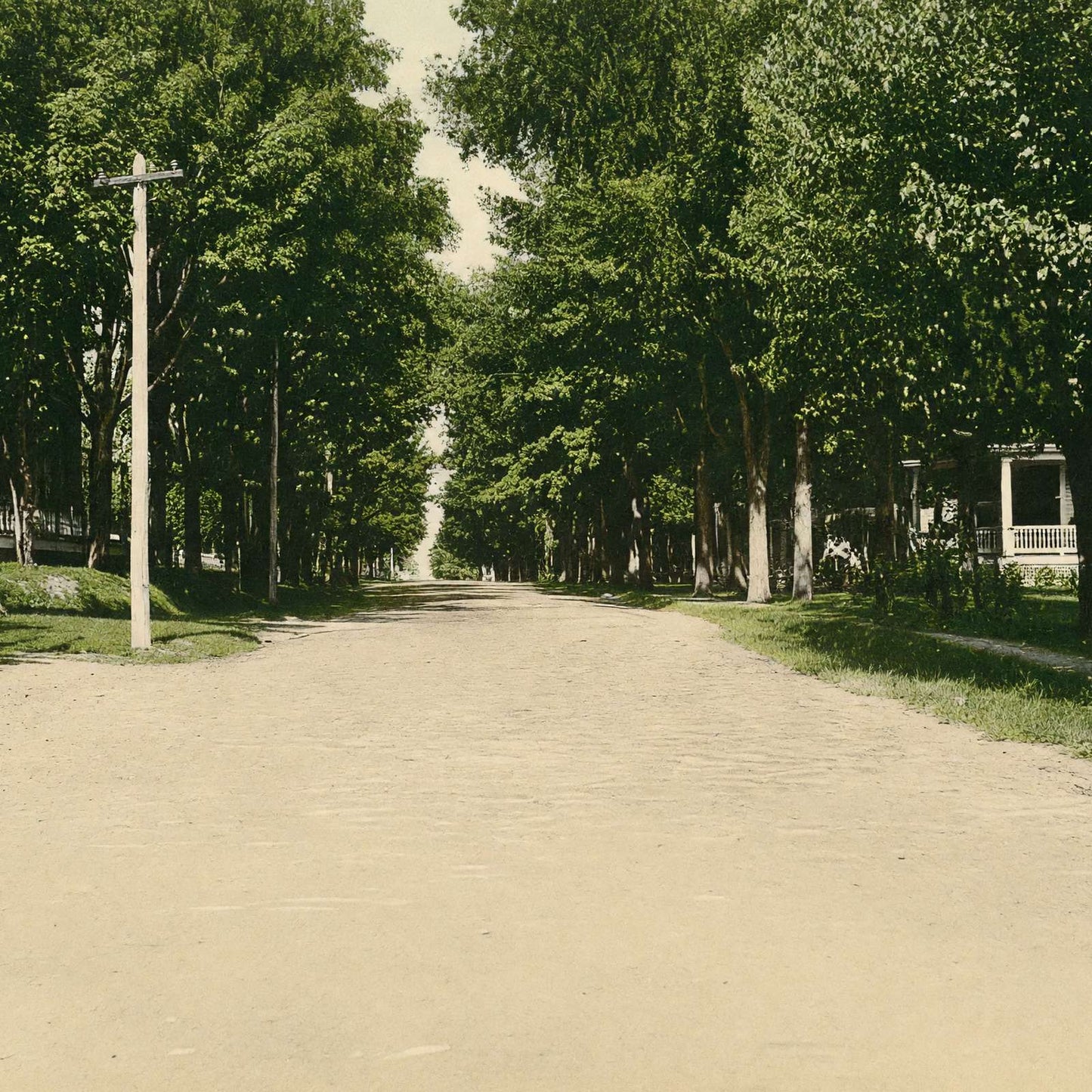 High Street Newport Maine in 1907 Vintage Print (7 Sizes) - Acid Free