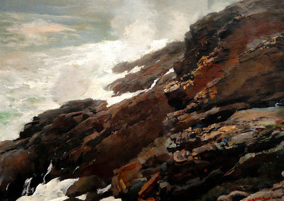 High Cliff, Coast of Maine 1894 by Winslow Homer Art Print (6 Sizes) Acid Free