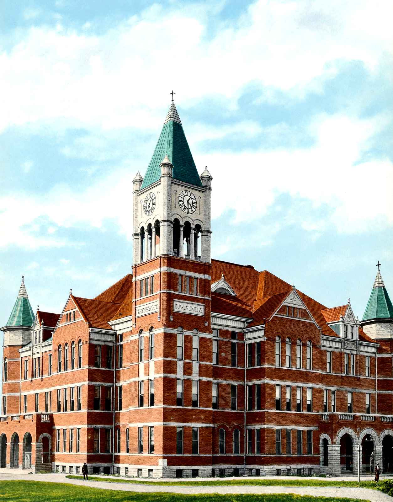 High School Shreveport LA in 1906 Vintage Print (7 Sizes) - Retouched