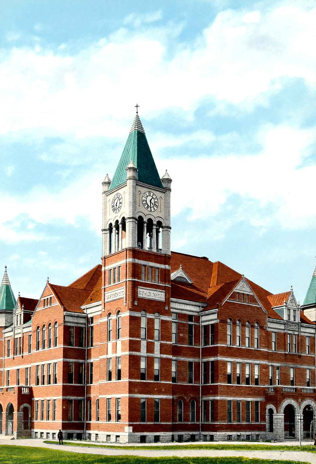 High School Shreveport LA in 1906 Vintage Print (7 Sizes) - Retouched