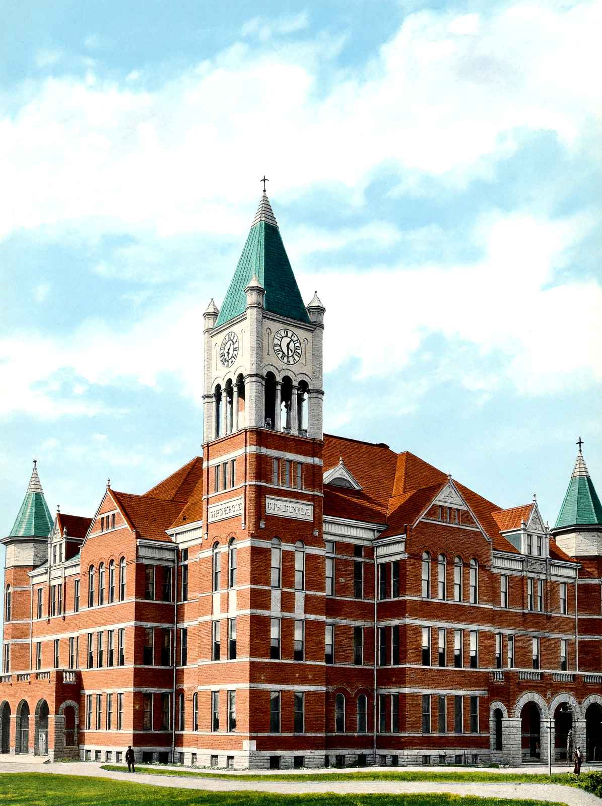 High School Shreveport LA in 1906 Vintage Print (7 Sizes) - Retouched
