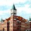 High School in Shreveport in 1906 vintage print