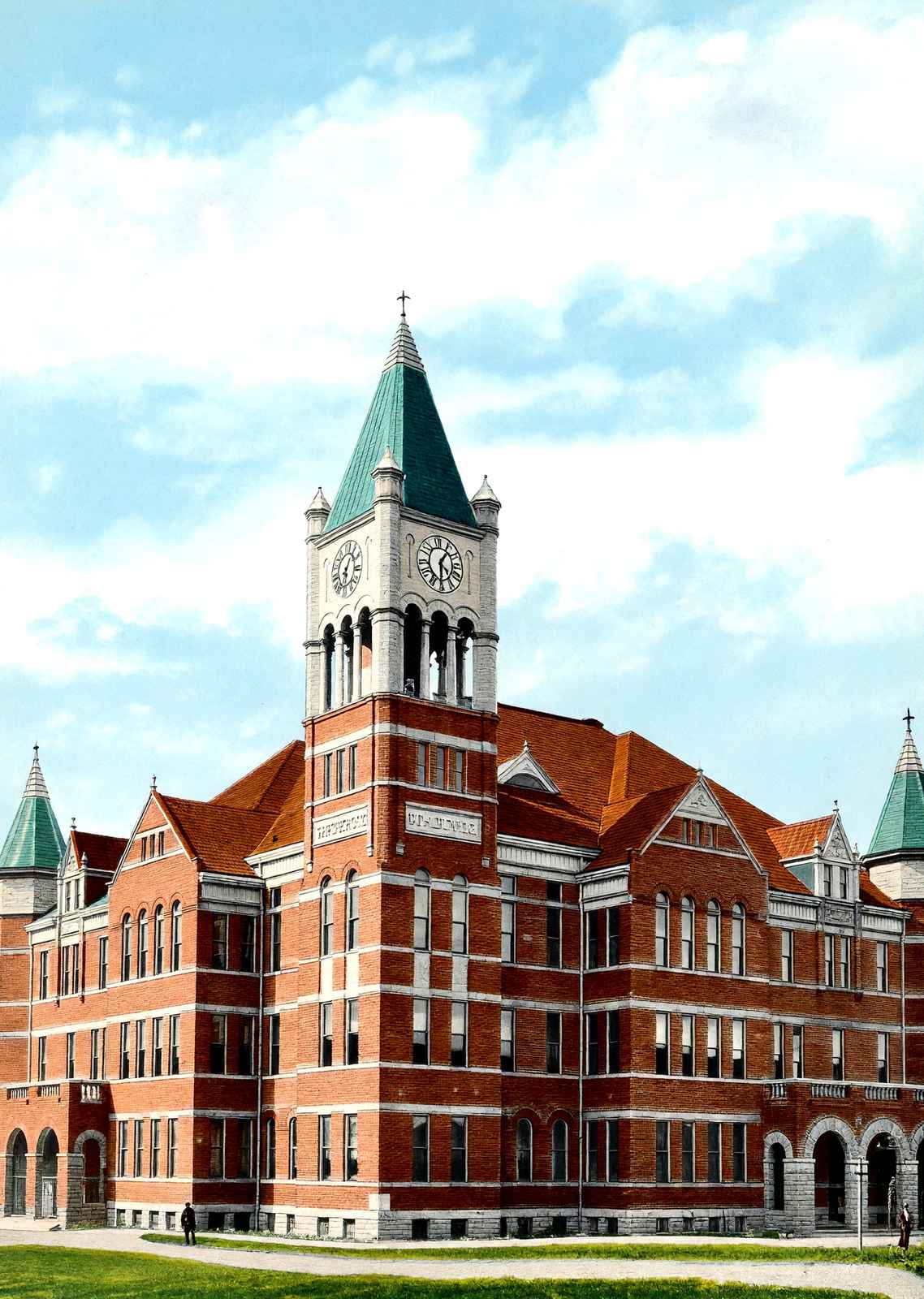 High School Shreveport LA in 1906 Vintage Print (7 Sizes) - Retouched