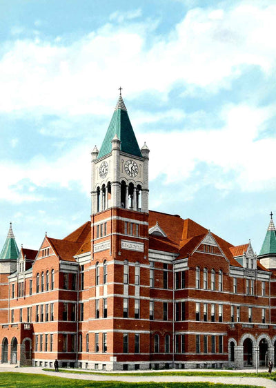 High School Shreveport LA in 1906 Vintage Print (7 Sizes) - Retouched