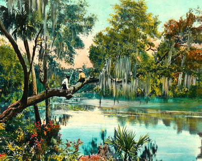 Hillsborough River in Tampa in 1905 art print