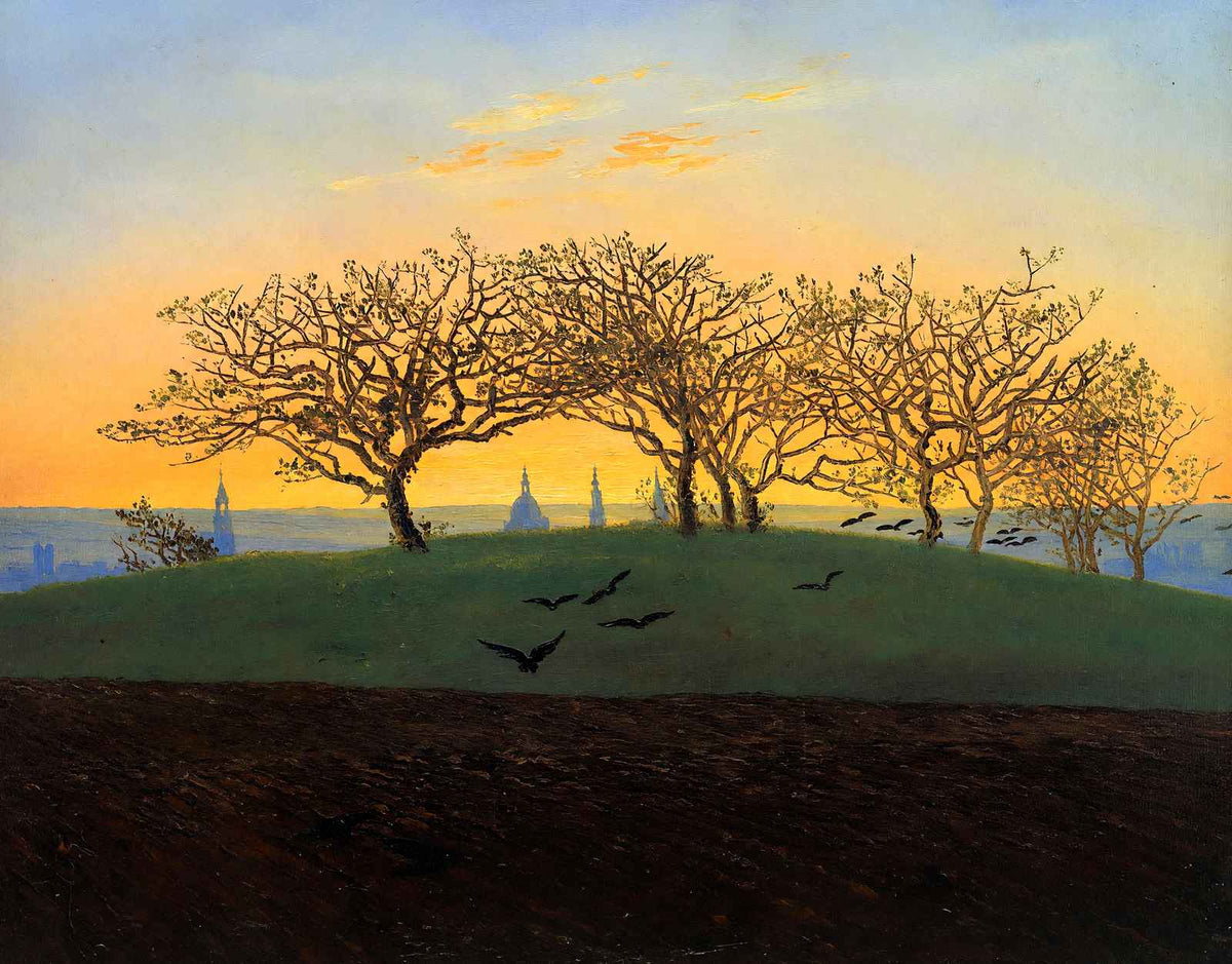 Hills and Ploughed Fields Near Dresden Art Print 1825 by Friedrich (6 Sizes)