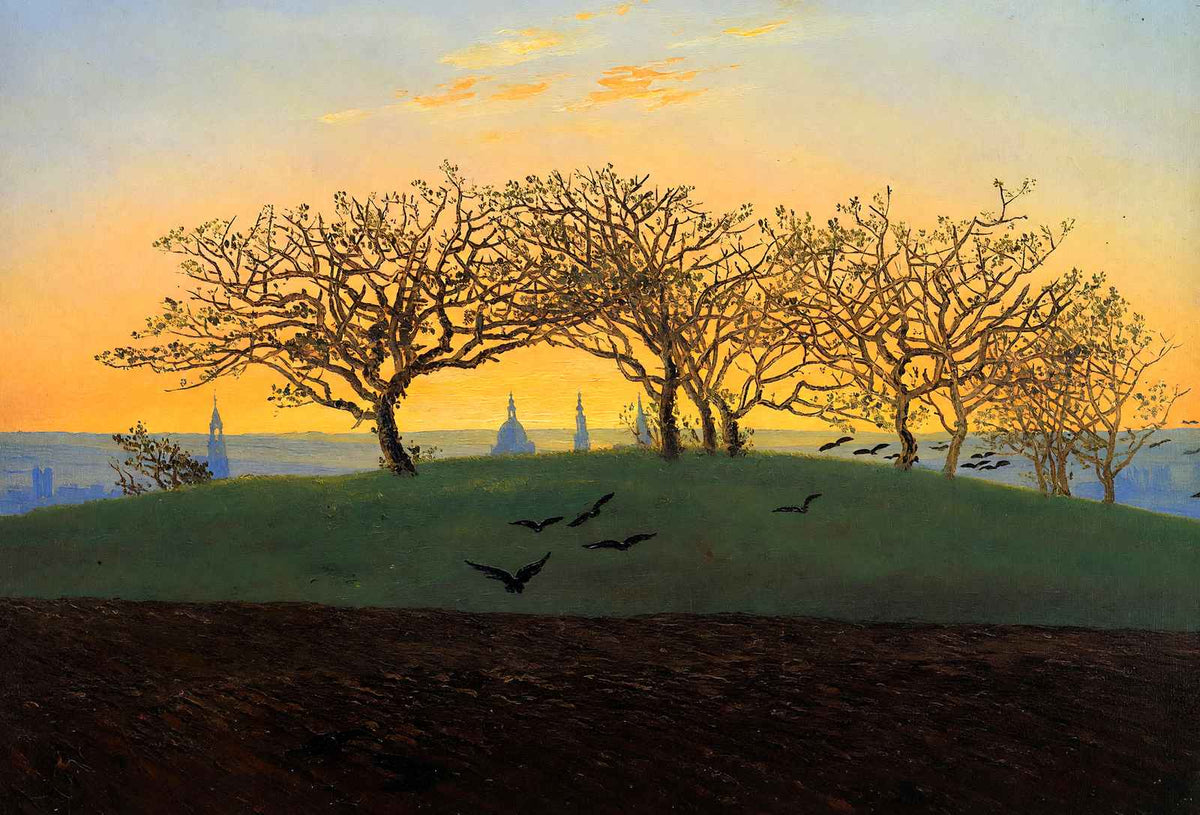 Hills and Ploughed Fields Near Dresden Art Print 1825 by Friedrich (6 Sizes)