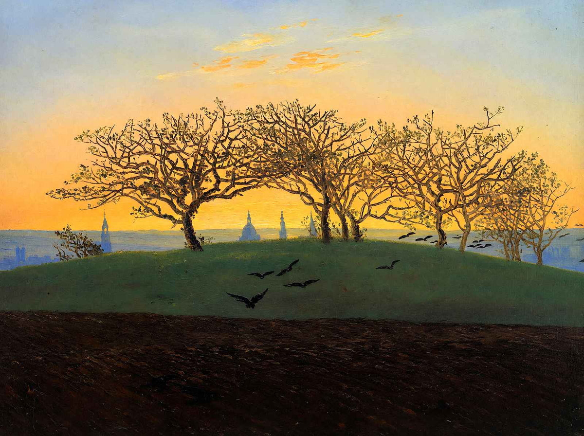 Hills and Ploughed Fields Near Dresden Art Print 1825 by Friedrich (6 Sizes)