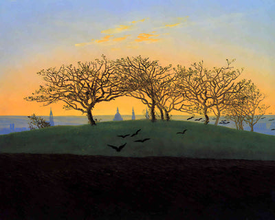 Hills and Ploughed Fields Near Dresden by Caspar David Friedrich 8x10" Print