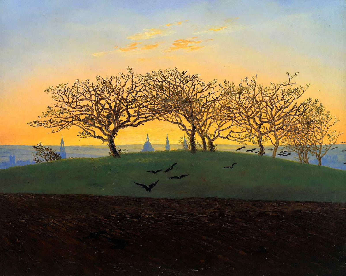 Hills and Ploughed Fields Near Dresden art print by Caspar David Friedrich (1825)