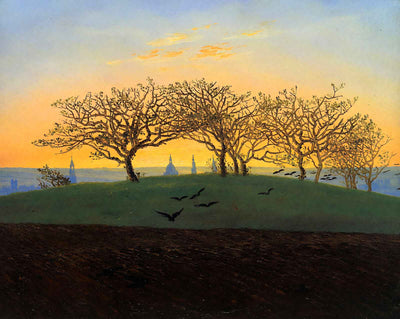 Hills and Ploughed Fields Near Dresden art print by Caspar David Friedrich (1825)