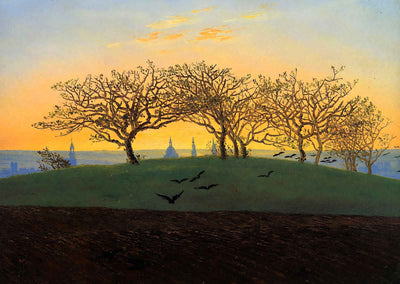 Hills and Ploughed Fields Near Dresden Art Print 1825 by Friedrich (6 Sizes)