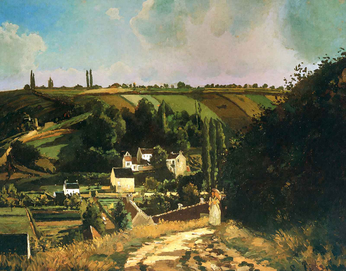 Hill of Jallais at Pontoise 1867 by Camille Pissarro Fine Art Print (6 Sizes)