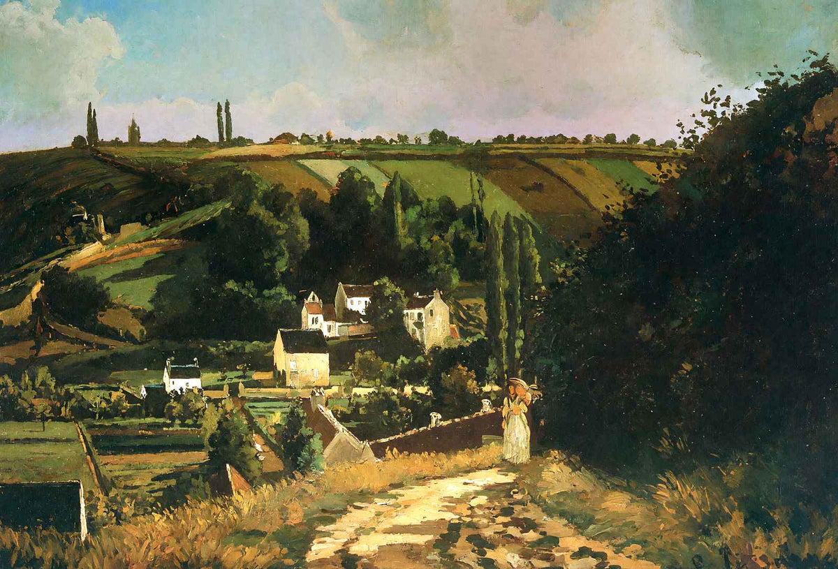 Hill of Jallais at Pontoise 1867 by Camille Pissarro Fine Art Print (6 Sizes)