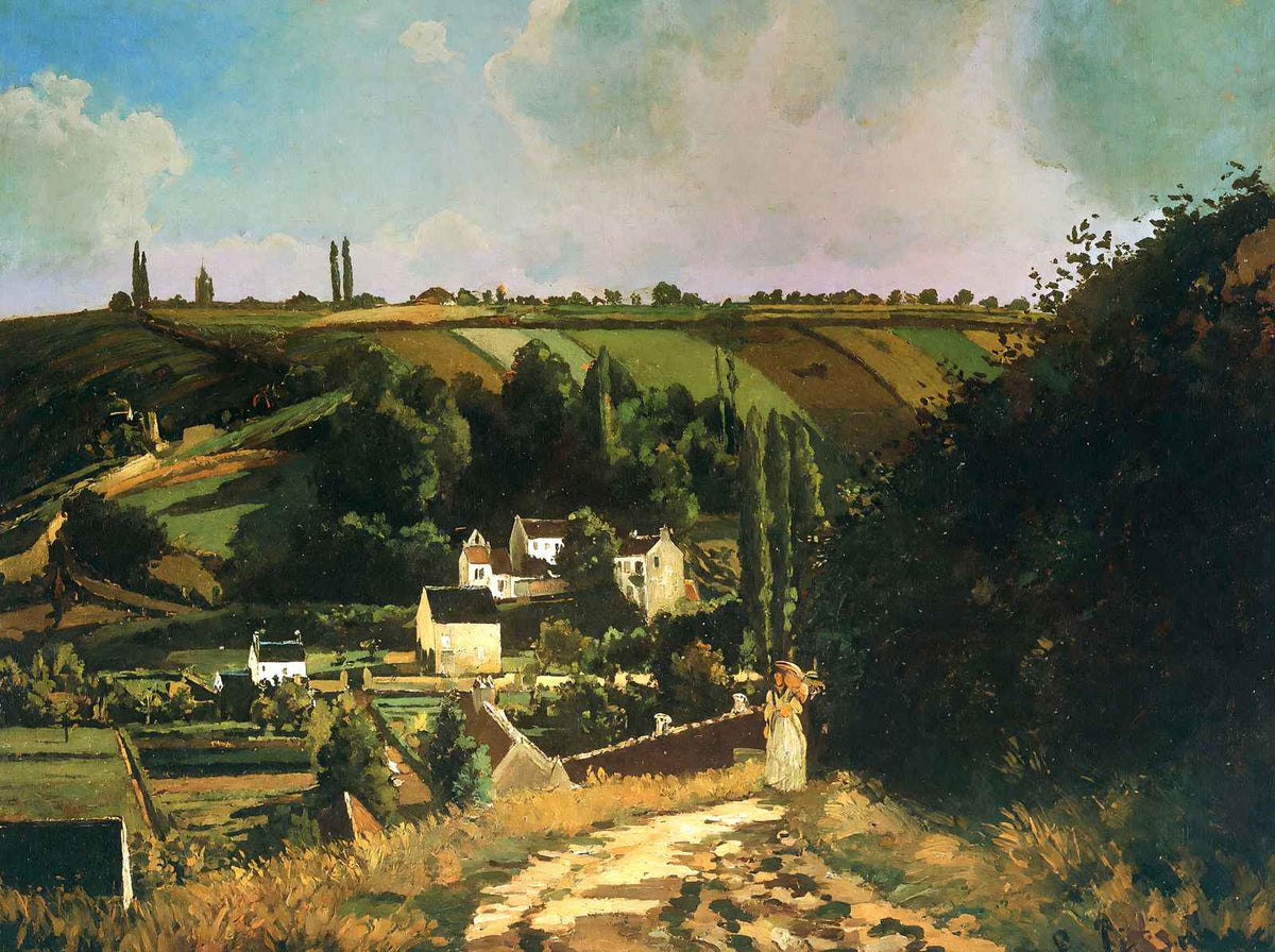 Hill of Jallais at Pontoise 1867 by Camille Pissarro Fine Art Print (6 Sizes)