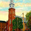 St Jerome's Catholic Church, Holyoke, Massachusetts in 1908 Art Print (7 Sizes)