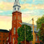 St Jerome's Catholic Church, Holyoke, Massachusetts in 1908 Art Print (7 Sizes)